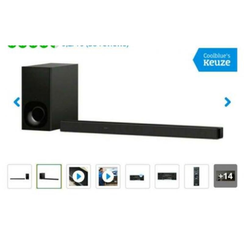 Sony HT-ZF9 + achterspeakers Sony SA-Z9R surround, atmos.