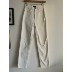 Trussardi jeans wit hoge taille mom vintage 36 katoen