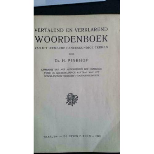 pinkhof medisch woordenboek antiek