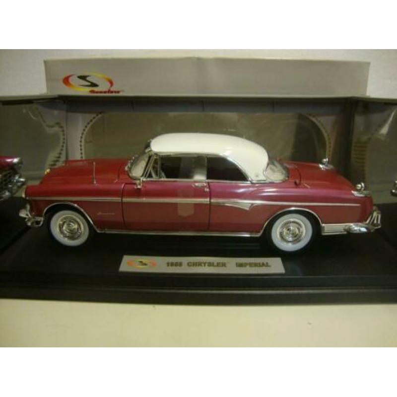 Chrysler Imperial maroon rood 1955 Signature 1:18 KRD