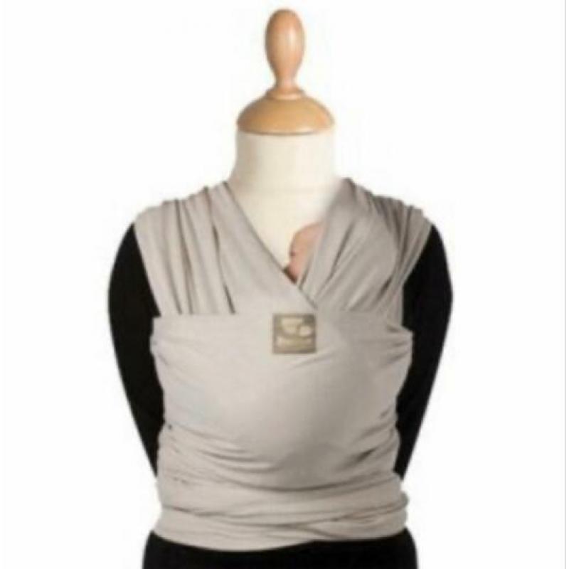 Babylonia tricot-slen draagdoek, kleur zand/licht grijs