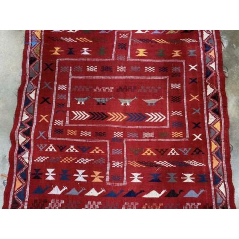 Hele grote vintage Kelim - Wandkleed - Tapijt