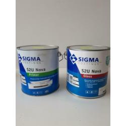 Sigma S2U primer 2,5 ltr en lak (gloss) 2,5 Ltd., RAL 9010