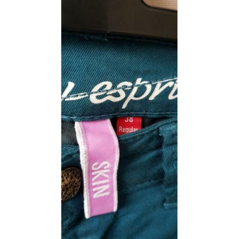 Petrol blauwe skinny jeans van EDC Esprit