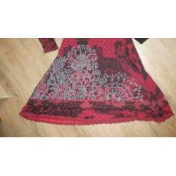 DESIGUAL super leuke jurk rood zwart