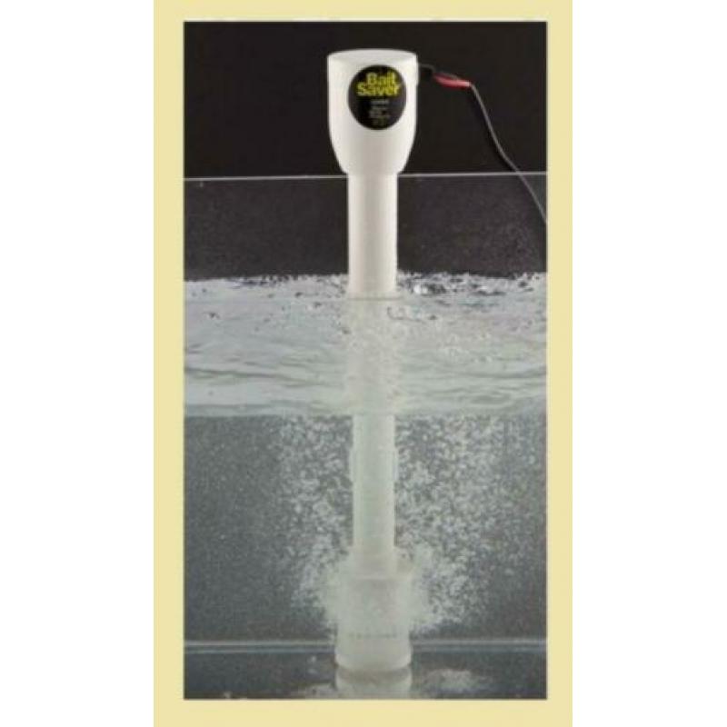 Baitsaver 12V zuurstofpomp voor aasvissen. € 39,95.