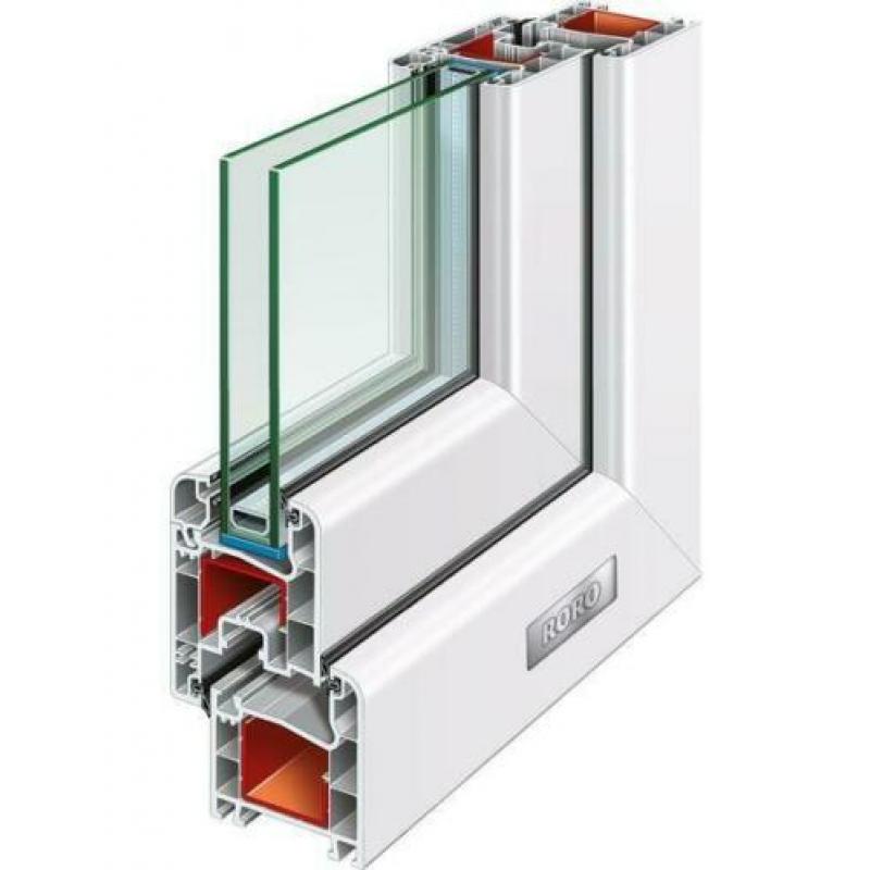 PREMIUM KWALITEIT KUNSTSTOF V-DK-V KOZIJN 250CMx80CM INTREK