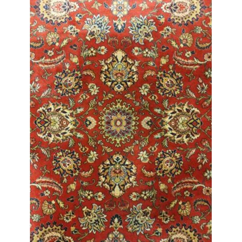 Vintage Perzisch vloerkleed terra roest rood keshan 251x352
