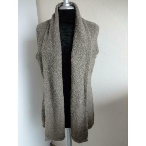 38/MANGUUN Mouwloos vest taupe kleur