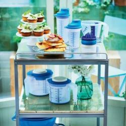 NIEUW Tupperware Mix-N-Meet Maatkan 2L UIT DE COLLECTIE