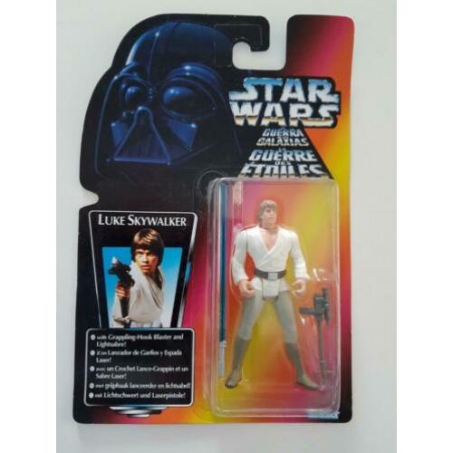 -40% Star Wars POTF Red Tri Logo Luke Skywalker - Long Saber
