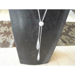 Nieuw Ti Sento lange ketting met witte zirkonia