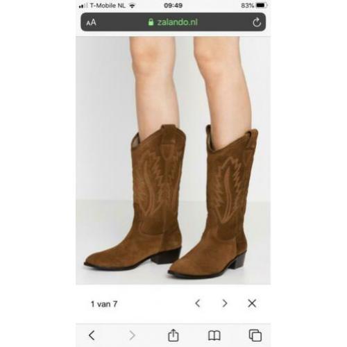Cognac suède Toral cowboy/western laars 38