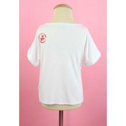 zgan Chipie t-shirt wit met zwarte print maat 6 (maat 116)