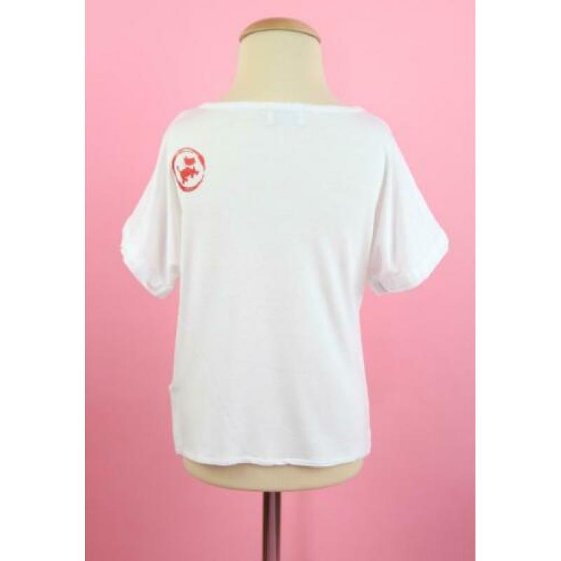 zgan Chipie t-shirt wit met zwarte print maat 6 (maat 116)
