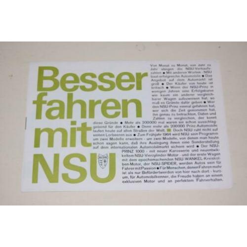 NSU modellen 1960 met NSU wankel spider