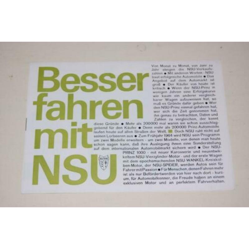 NSU modellen 1960 met NSU wankel spider