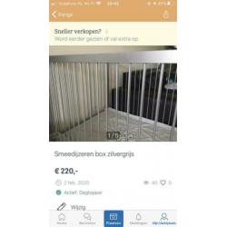 Extra hoge box zilverkleur