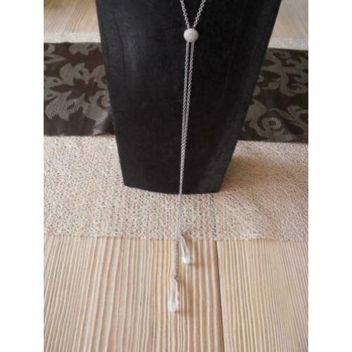 Nieuw Ti Sento lange ketting met witte zirkonia