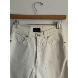 Trussardi jeans wit hoge taille mom vintage 36 katoen