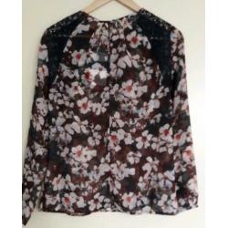 Nieuwe Geisha burundy top maat S