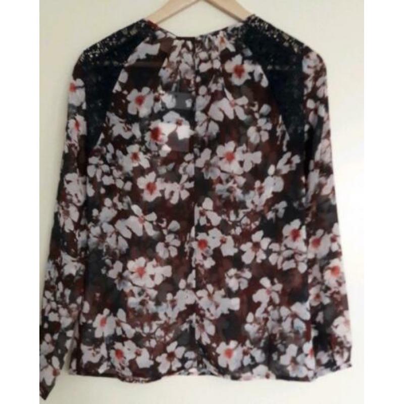 Nieuwe Geisha burundy top maat S