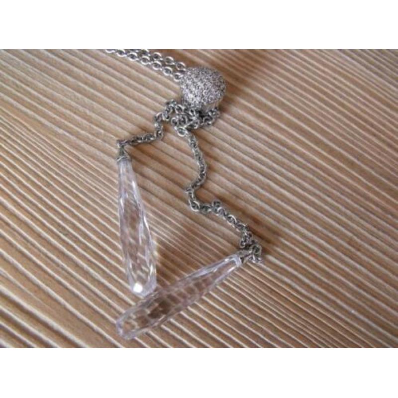 Nieuw Ti Sento lange ketting met witte zirkonia