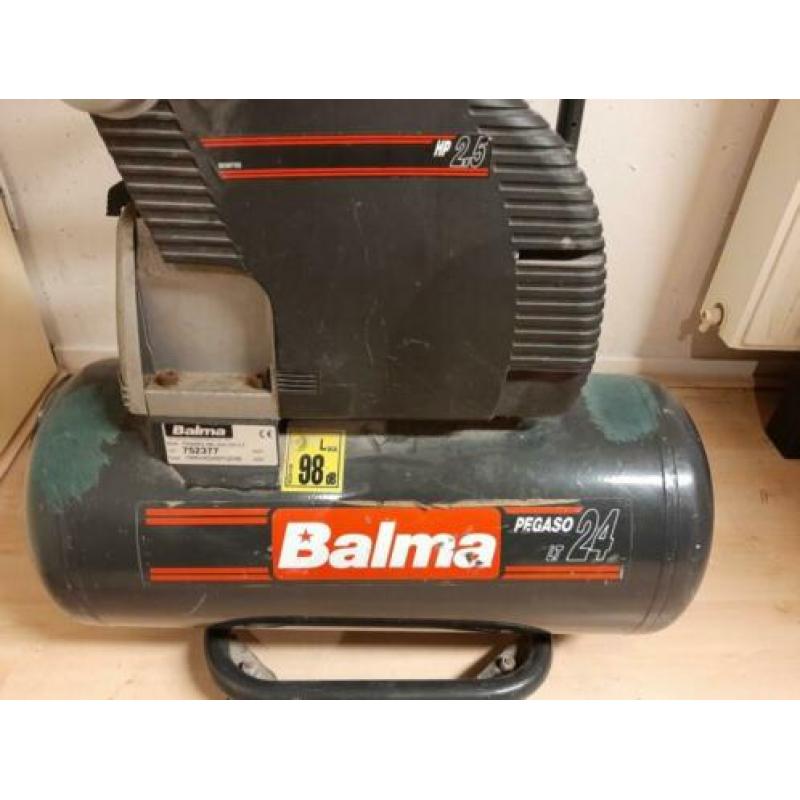 Balma Pegaso Compressor 260L/min., 24ltr. buffertank, 220V