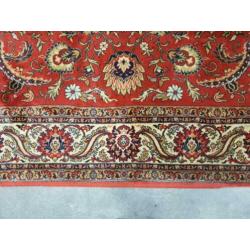 Vintage Perzisch vloerkleed terra roest rood keshan 251x352