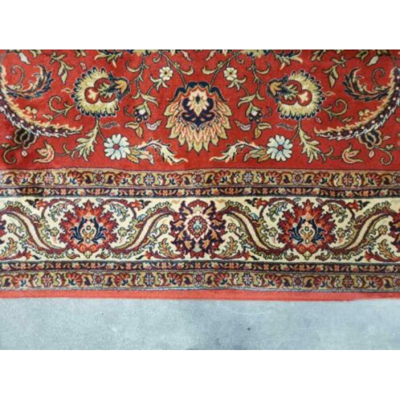 Vintage Perzisch vloerkleed terra roest rood keshan 251x352