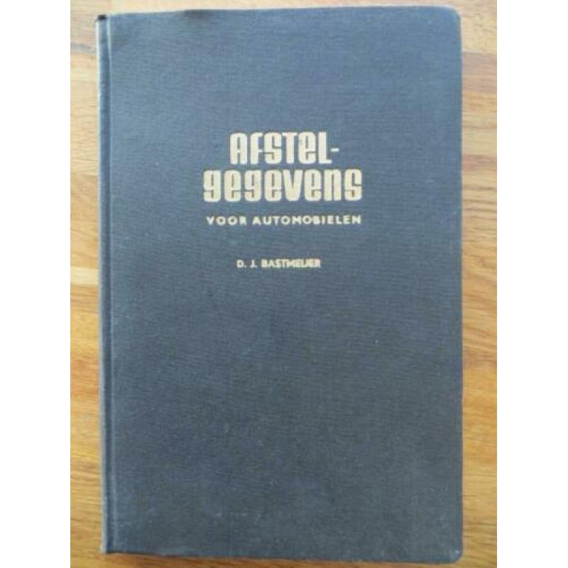 Boek afstelgegevens voor automobielen, 1949