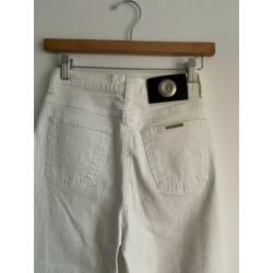 Trussardi jeans wit hoge taille mom vintage 36 katoen
