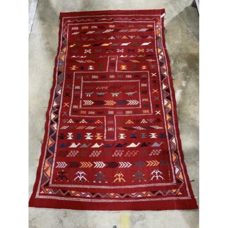 Hele grote vintage Kelim - Wandkleed - Tapijt