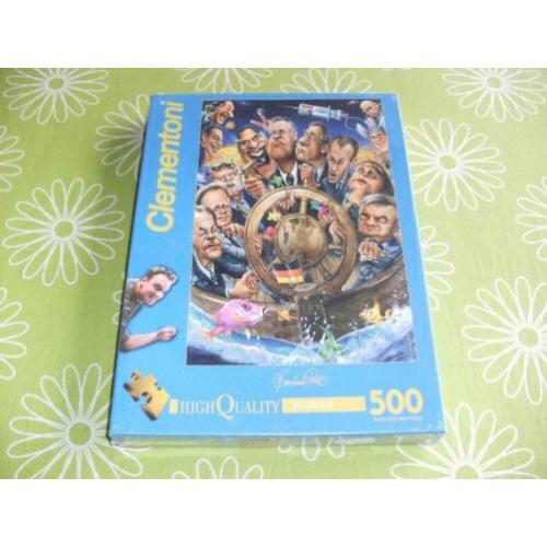 Nieuw: Cartoon puzzel Europese leiders 500 st