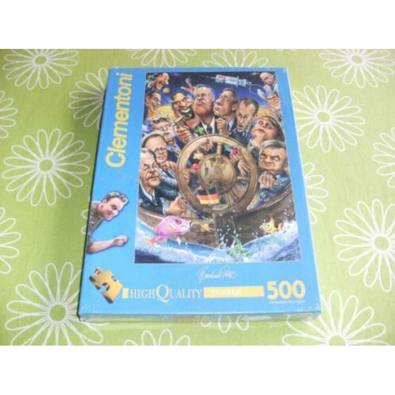 Nieuw: Cartoon puzzel Europese leiders 500 st