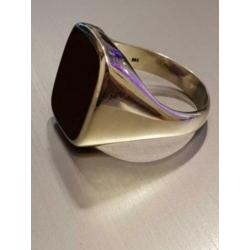 Mooie 14 karaat gouden Herenring met Carneool