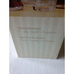 Decanteerset 7 dlg Karaf en 6 glazen