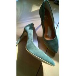 Zgan Le Ballon pumps, high heels, mosgroen, suede, maat 39