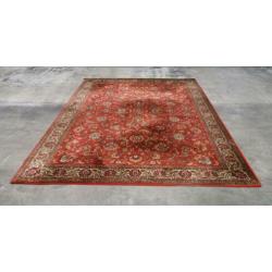 Vintage Perzisch vloerkleed terra roest rood keshan 251x352