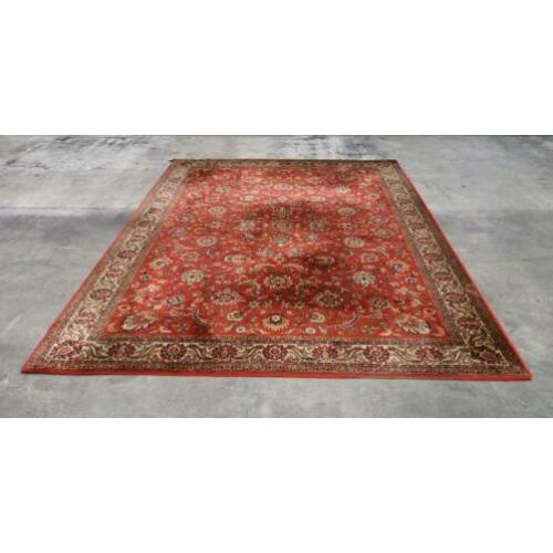 Vintage Perzisch vloerkleed terra roest rood keshan 251x352