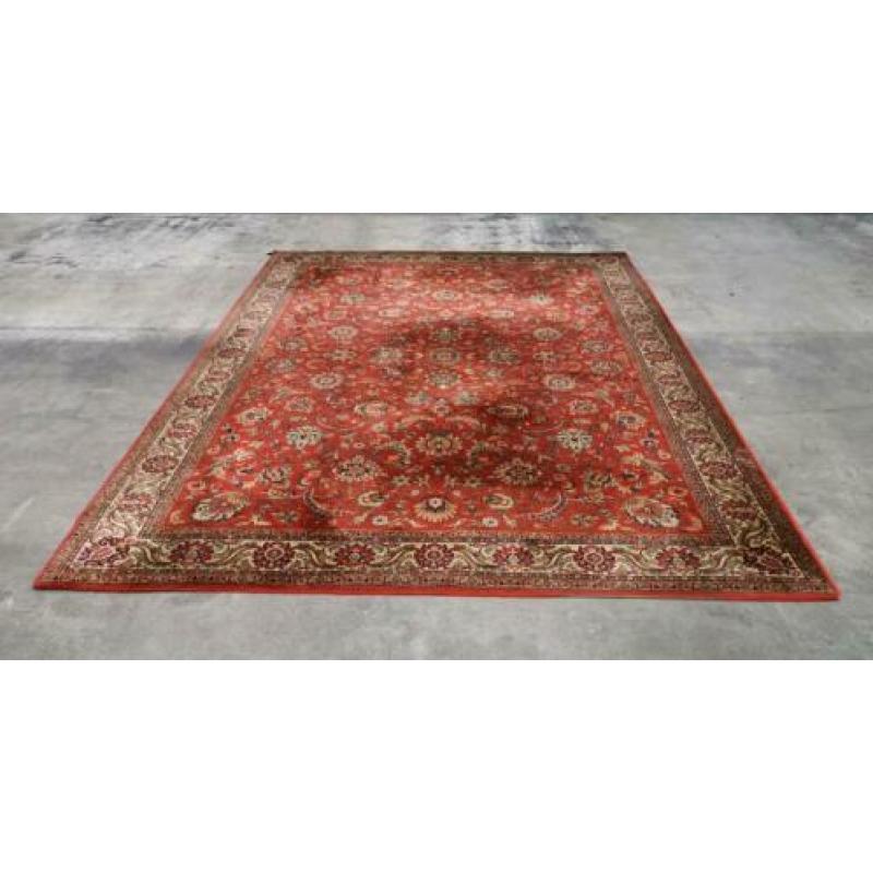 Vintage Perzisch vloerkleed terra roest rood keshan 251x352