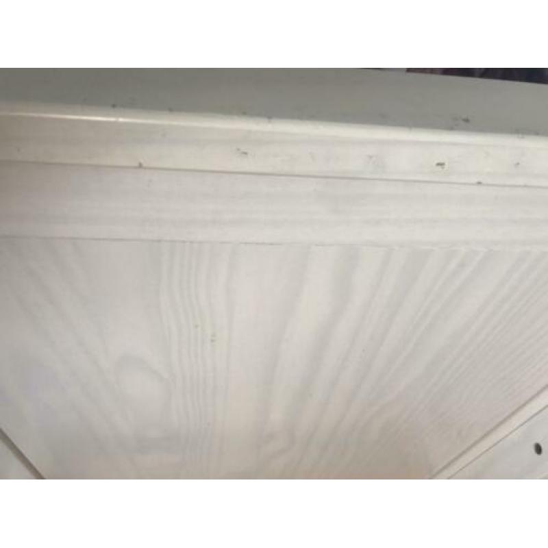 Compleet meegroeien ledikant white wash incl matras