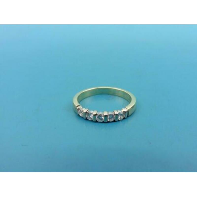 Gouden Diamonde memoirering met 0.20 ct briljant (G19)