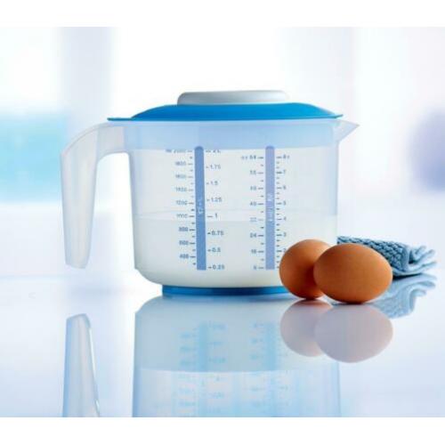 NIEUW Tupperware Mix-N-Meet Maatkan 2L UIT DE COLLECTIE