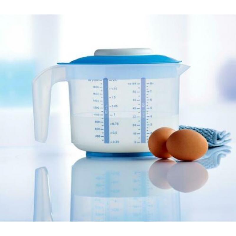 NIEUW Tupperware Mix-N-Meet Maatkan 2L UIT DE COLLECTIE