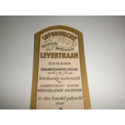 Oude boekenlegger Lofodinsche Levertraan rond 1910