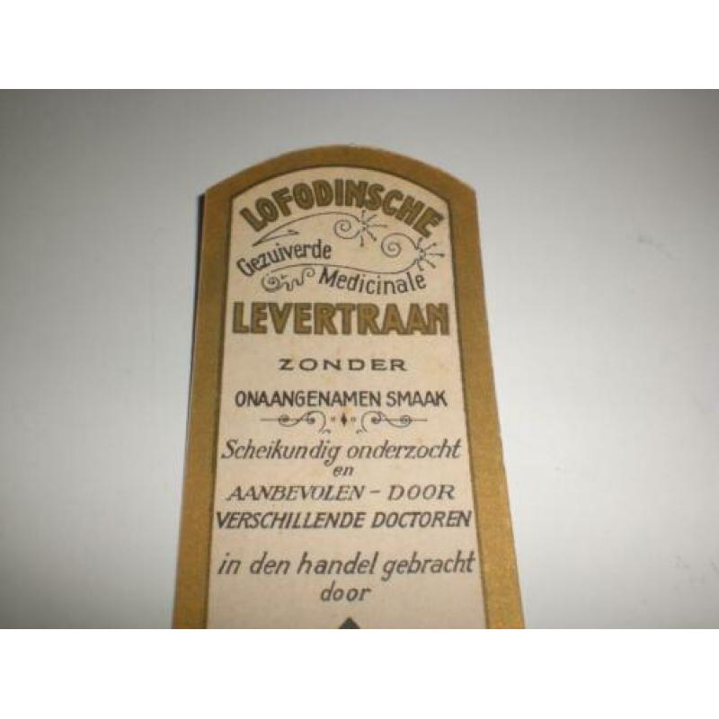 Oude boekenlegger Lofodinsche Levertraan rond 1910