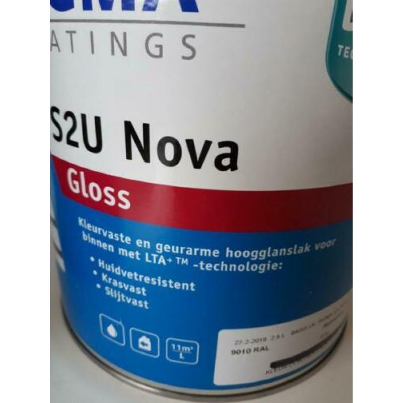 Sigma S2U primer 2,5 ltr en lak (gloss) 2,5 Ltd., RAL 9010