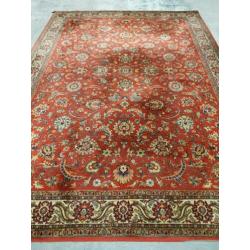 Vintage Perzisch vloerkleed terra roest rood keshan 251x352