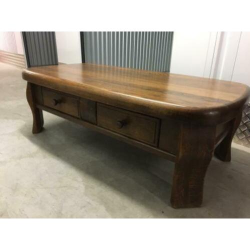Massief eiken salontafel